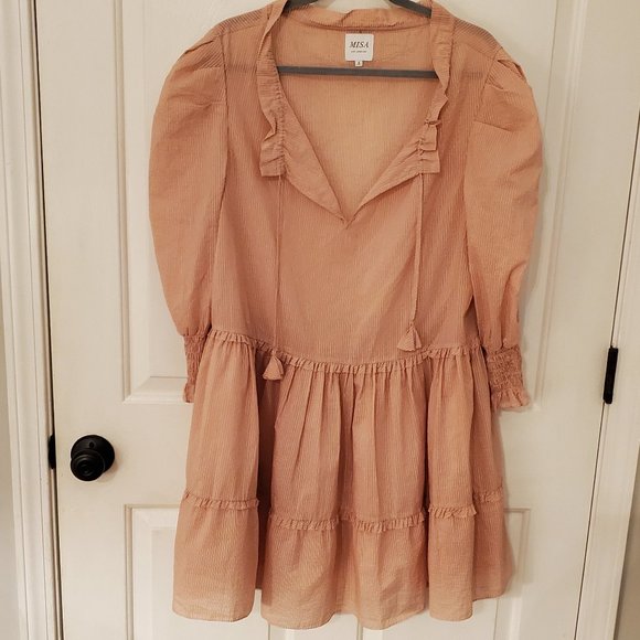 MISA Maya Sunrise Stripe Shift Dress - Size Small - Picture 1 of 6